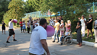 Открытие спортивной площадки в Корольковом саду