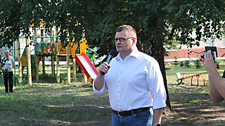 Открытие спортивной площадки в Корольковом саду